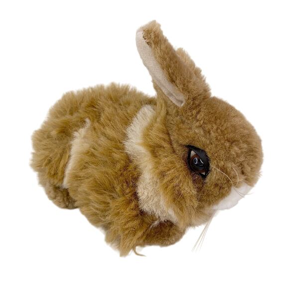 Fiesta Natural Laydown Bunny Rabbit Plush Stuffed Animal Toy 10” Tan - Picture 7 of 10
